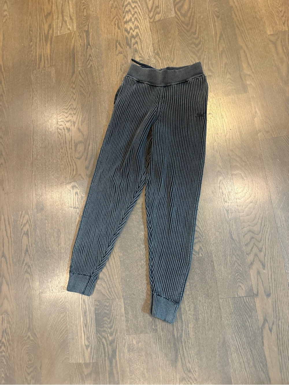 Kith Black Ribbed Track Jogger Pants